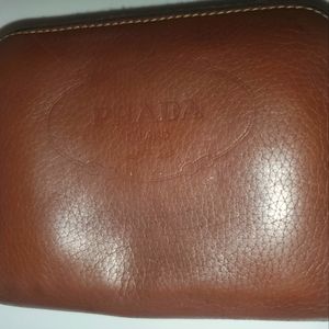 PRADA Milano Vintage Small change card zip around wallet...